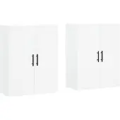 vidaXL Hangkasten 2 st 69,5x34x90 cm wit