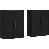 vidaXL Hangkasten 2 st 69,5x34x90 cm zwart