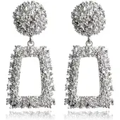 Cilla Jewels Cilla Chunky Geometrische Oorbellen - Silver