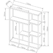 En.casa Wandplank Jämijärvi staal 90x75x18 cm zwart