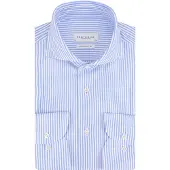 Profuomo Hemd Japanese Knitted Blauw Strepen