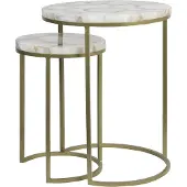 Light & Living bijzettafel axat Ø41x50cm - set van 2