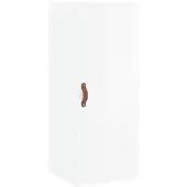 vidaXL Bovenkast 34,5x34x90 cm hoogglans wit