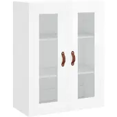 vidaXL Wandkast 69,5x34x90 cm hoogglans wit
