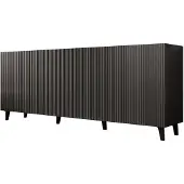 Meubella | Dressoir antraciet 201x42x83 cm zwarte pootjes