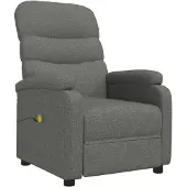 vidaXL Massagestoel stof donkergrijs