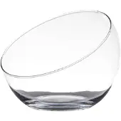 Hakbijl Glass Bolvaas schuine schaal - gerecycled glas - D20 x H17 cm - Vazen