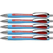 Schneider Balpen Slider Rave, rood, 5 stuks
