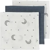 Meyco Baby Moon hydrofiele doeken - 3-pack - indigo - 70x70cm