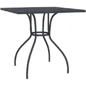 vidaXL Tuintafel 80x80x72,5 cm staal gaas antracietkleurig