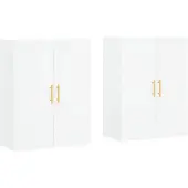 vidaXL Hangkasten 2 st 69,5x34x90 cm wit