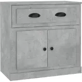 vidaXL Dressoir 70x35,5x67,5 cm bewerkt hout betongrijs