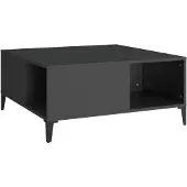 vidaXL Salontafel 80x80x36,5 cm bewerkt hout zwart