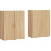 vidaXL Hangkasten 2 st 69,5x34x90 cm sonoma eikenkleurig