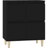 vidaXL Dressoir 60x35x70 cm bewerkt hout zwart