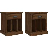 vidaXL Nachtkastjes 2 st 43x36x50 cm bruin eikenkleur