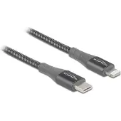 DeLOCK Data and charging cable USB Type-C to Lightning for iPhone, iPad and iPod grey 0.5 m MFi