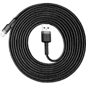 Baseus cafule Cable USB For iP 2A 3m Gray+Black