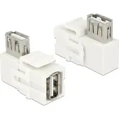 DeLOCK Keystone USB2.0 module - wit - haaks
