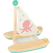 Small Foot - Badspeelgoed Houten Catamaran Octopus