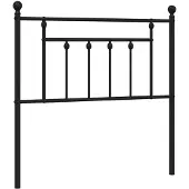 vidaXL Vervangend hoofdbord 90 cm metaal zwart