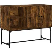 vidaXL Dressoir 100x40x79,5 cm bewerkt hout gerookt eikenkleurig