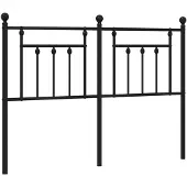 vidaXL Vervangend hoofdbord 135 cm metaal zwart