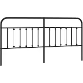 vidaXL Vervangend hoofdbord metaal zwart 193 cm