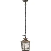 Orion Traditionele buiten-hanglamp ILKA met ketting Ilka, bruin / roest, Aluminium, Landelijk