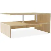 vidaXL Salontafel 90x59x42 cm bewerkt hout eikenkleurig
