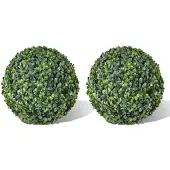vidaXL Kunstmatige Buxusballen Set - 2 stuks, 35 cm, Gemengd Groen
