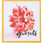 SIZZIX Layered stencil painted flower -
