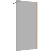 Guido Gusto Inloopdouche 90x200 8mm Nano glas Copper serie Silvio rookglas