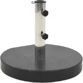 vidaXL Parasolvoet rond 28,5 kg graniet zwart