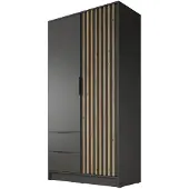 Meubella Kledingkast Antraciet Eiken 105x51x200 Garderobekast