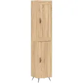vidaXL Hoge kast 34,5x34x180 cm bewerkt hout sonoma eikenkleurig
