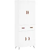 vidaXL Hoge kast 69,5x34x180 cm bewerkt hout wit