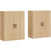 vidaXL Hangkasten 2 st 69,5x34x90 cm sonoma eikenkleurig
