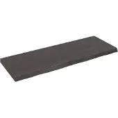 vidaXL Tafelblad 140x50x(2-6)cm behandeld eikenhout donkerbruin