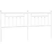 vidaXL Vervangend hoofdbord 193 cm metaal wit