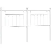 vidaXL Vervangend hoofdbord 180 cm metaal wit