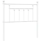 vidaXL Vervangend hoofdbord 90 cm metaal wit