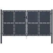 vidaXL Tuinpoort staal 300x175 cm antraciet