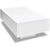 vidaXL Salontafel hoogglans wit