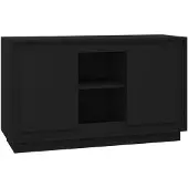 vidaXL Dressoir 102x35x60 cm bewerkt hout zwart