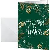 Sigel Kerstkaart 21,1 x 15,1 cm Beige, groen 25 Stuks