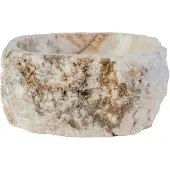 SaniGoods River waskom natuursteen 35cm sunset onyx