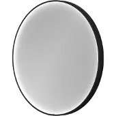 Balmani Secret Black rond badkamerspiegel zwart Ø 70 cm met spiegelverlichting en anti-damp