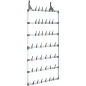vidaXL Schoenenrek hangend 66x13x139 cm zilverkleurig