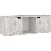 vidaXL Tv-meubel 88,5x27,5x30,5 cm bewerkt hout betongrijs
